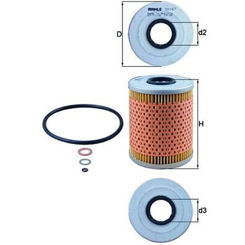 Mahle Engine Oil Filter OX 187D