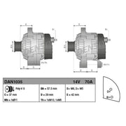 Denso Car Alternator 12V fits Citroën C1 2005-2014 1.0