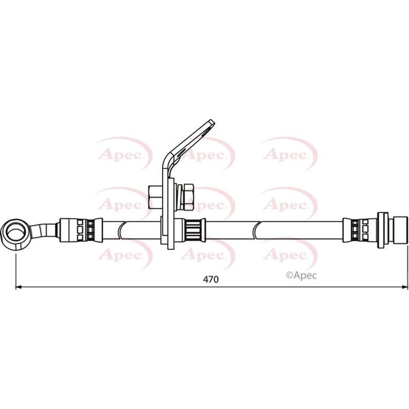 Apec Brake Hydraulic Hose Line Front Left HOS3979