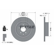 Textar 2 x Externally Vented Rear Brake Discs 92319703-x2