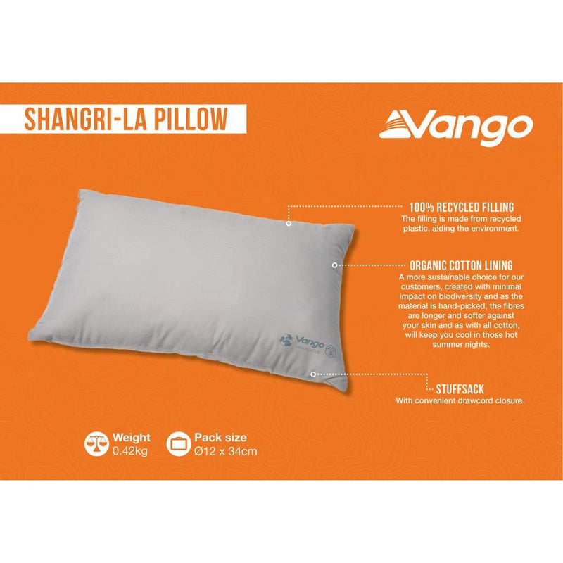 Vango Shangri-La Pillow - Luxury Organic Cotton Camping Pillow - Vango - Van Life Living
