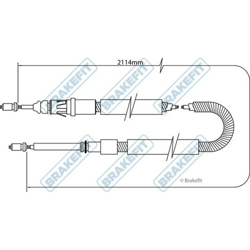 Apec Handbrake Cable Right Rear BBC3342