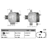Denso Car Alternator 12V fits Suzuki SX4 S-Cross 2013-2022 1.6