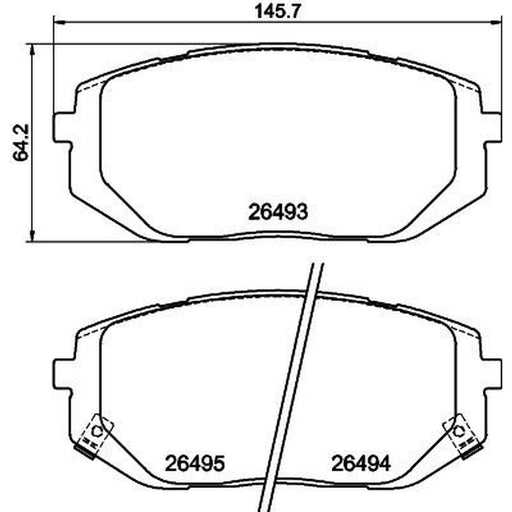 DON Front Brake Pad Set PCP2054