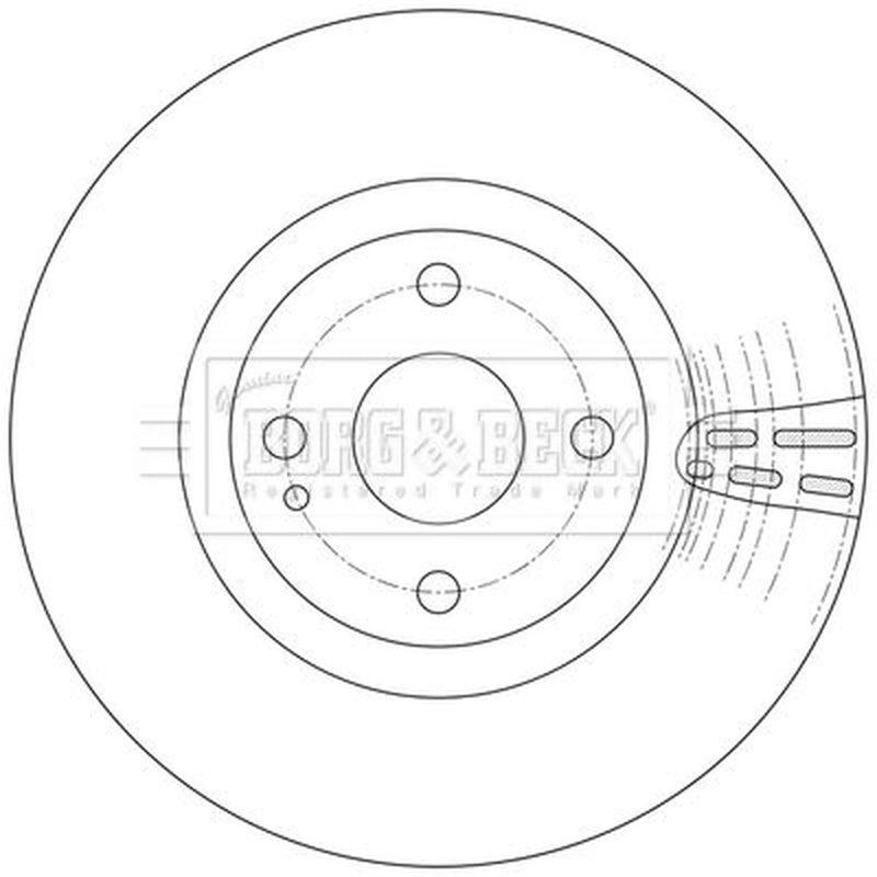 Borg & Beck 2 x Vented Front Brake Discs BBD5594-x2