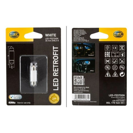 Hella Interior Courtesy Light Bulb SV8.5-8 12V 8GL 178 560-551