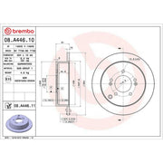 Brembo 2 x Solid Rear Brake Discs 08.A446.11-x2