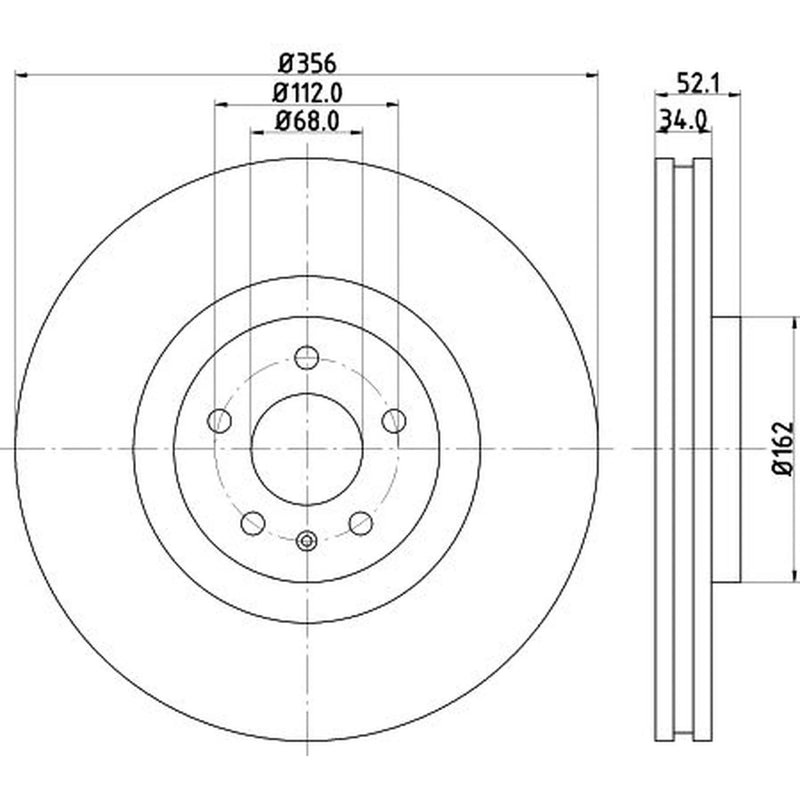 DON 2 x Vented Front Brake Discs PCD13951-x2