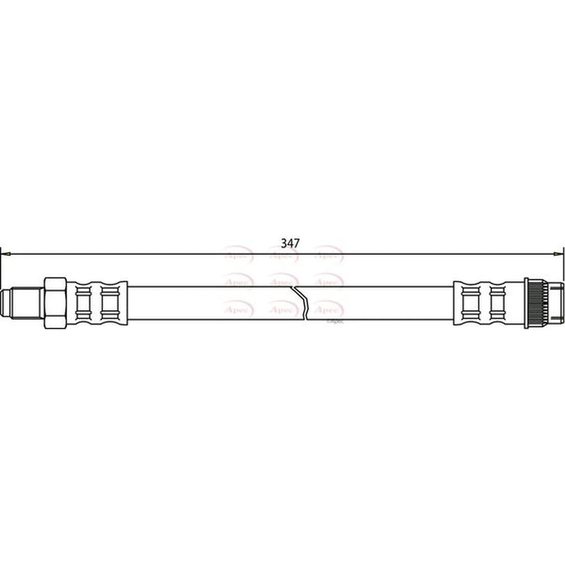 Apec Brake Hydraulic Hose Line Front HOS3401