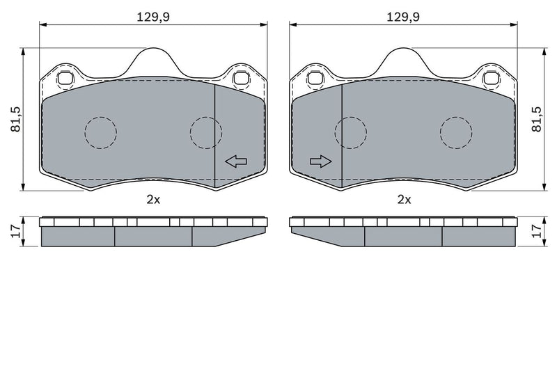 Bosch Brake Pad Set x x 0986424399
