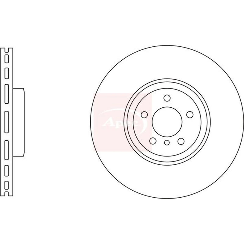 Apec 2 x Front Vented Brake Discs DSK3232