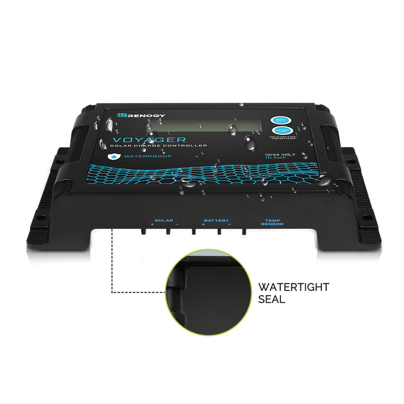 Renogy Voyager 10A PWM Waterproof Solar Charge Controller - Dyna-mo Solar - Van Life Living