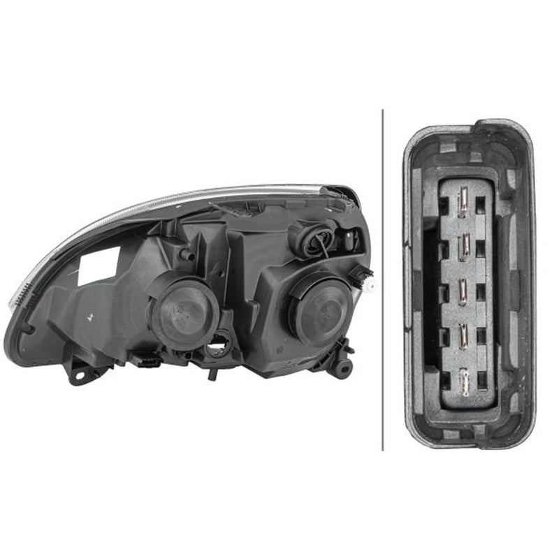 Hella Headlight Headlamp H7/H1 Right 1DB 008 461-201