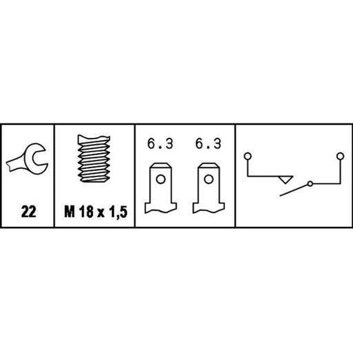 Hella Reverse Light Switch Connectors 6ZF 003 272-011