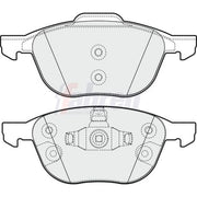 Fahren Front & Rear Brake Discs & Pads fits Ford C-Max II 2010-2019 1.5 1.6