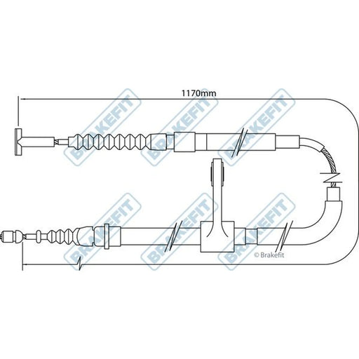 Apec Handbrake Cable Right Rear BBC3006