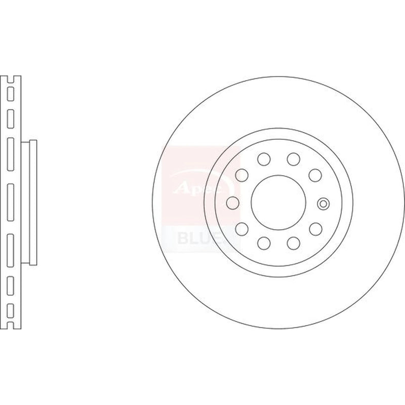 Apec 2 x Vented Front Brake Discs SDK6269-x2