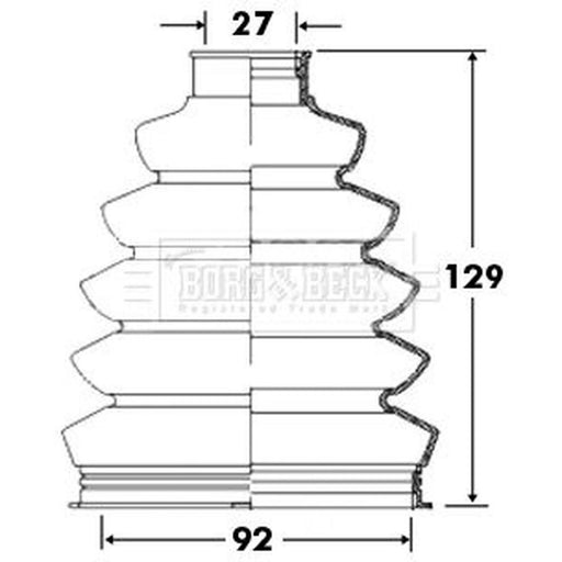 Borg & Beck Drive Shaft Bellow Kit Wheel Side Thermoplast BCB2371