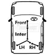 Borg & Beck Handbrake Cable Front BKB3683