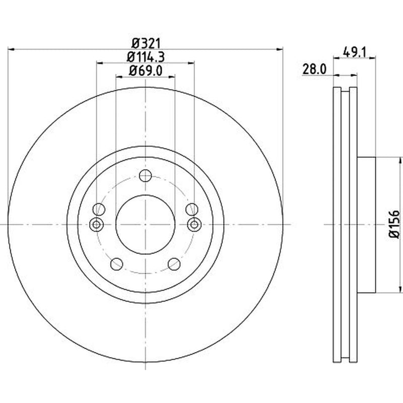 DON 2 x Vented Front Brake Discs PCD13181-x2