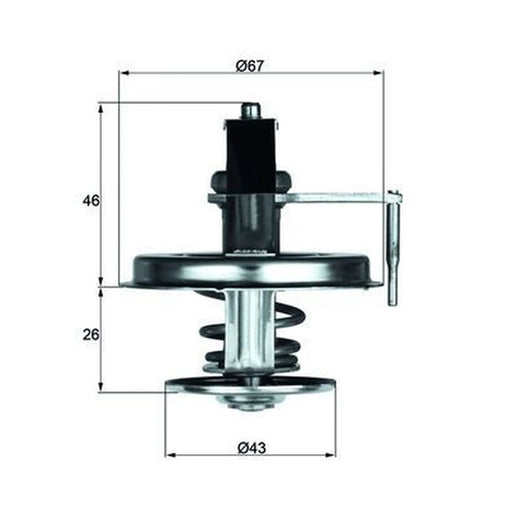 Mahle Thermostat,Coolant TX 22 84D