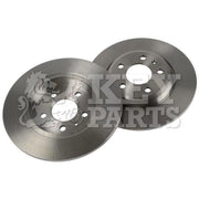 Key Parts 2 x Solid Rear Brake Discs KBD4635-x2