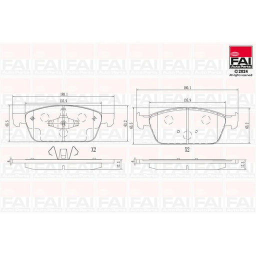 FAI Front Brake Pad Set BP154