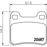 DON Rear Brake Pad Set PCP1265