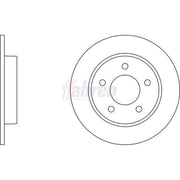 Fahren 2 x Solid Brake Discs fits Mazda 3 2003-2014 1.3 1.6