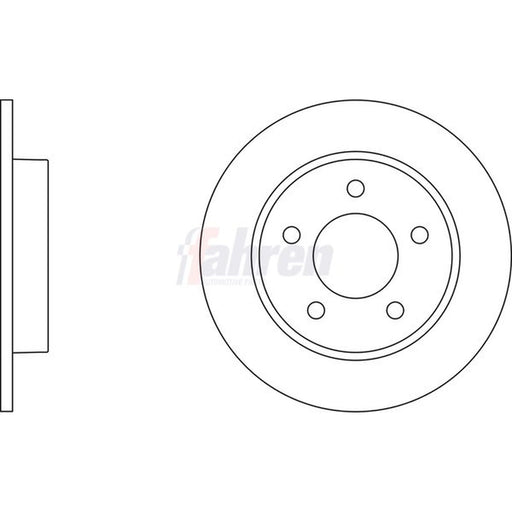 Fahren Rear Brake Solid Discs & Pads fits Mazda 3 2008-2014 1.6