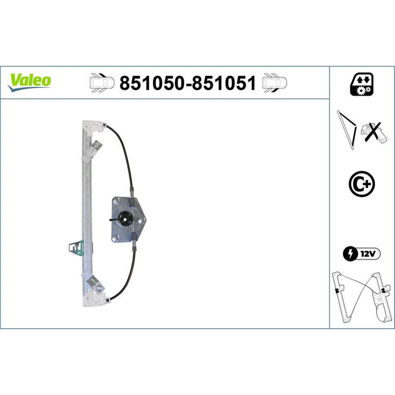 Valeo Electric Window Regulator Lifter Left Front 851050