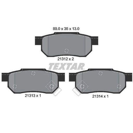 Textar Rear Brake Pad Set 2131201