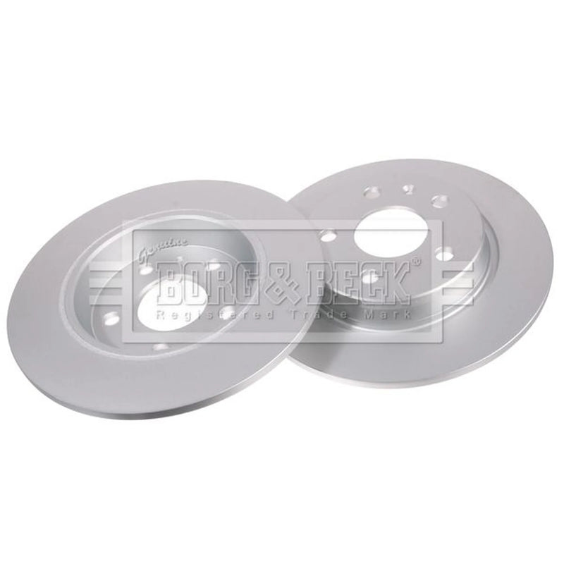Borg & Beck 2 x Solid Rear Brake Discs BBD6307-x2