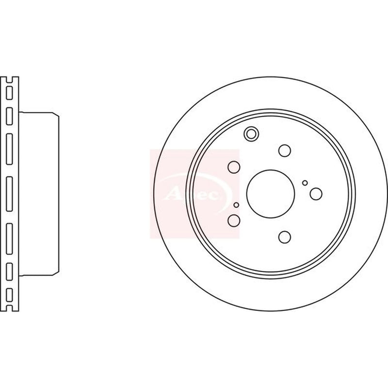 Apec 2 x Vented Rear Brake Discs DSK937-x2