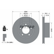 Textar 2 x Internally Vented Front Brake Discs 92022300-x2
