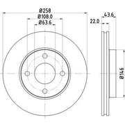 Mintex Mintex Front Brake Disc Kit MDK0085