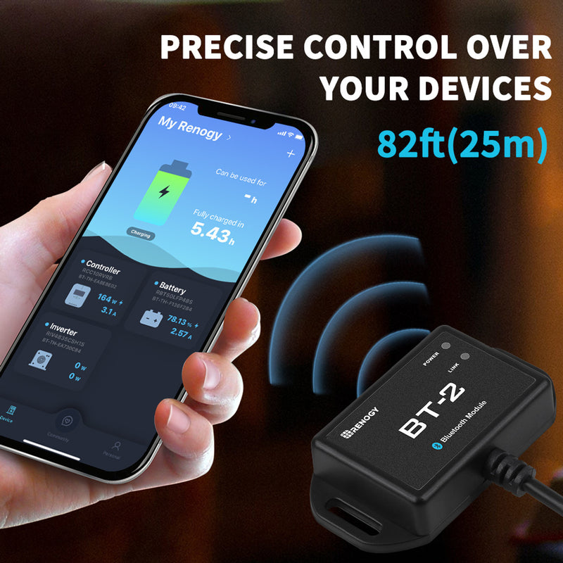 Renogy BT-2 Bluetooth Module for Renogy Products w/ RS485 Port - Dyna-mo Solar - Van Life Living
