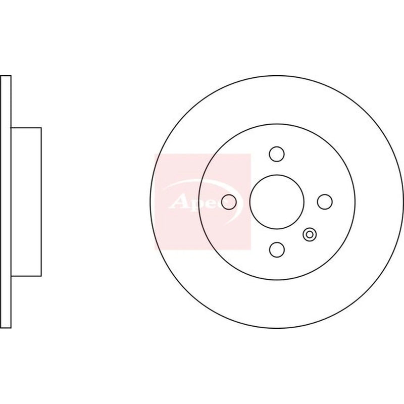 Apec 2 x Solid Rear Brake Discs DSK2352-x2