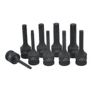 Laser Impact Ribe Socket Bit Set 1/2"D 9pc 7806 Laser  - Town Parts