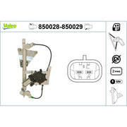 Valeo Electric Window Regulator Lifter Left Rear 850028