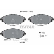 Textar Front Brake Pad Set 2473801