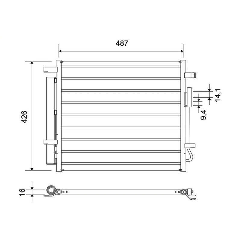 Valeo Air Conditioning Condenser 822833