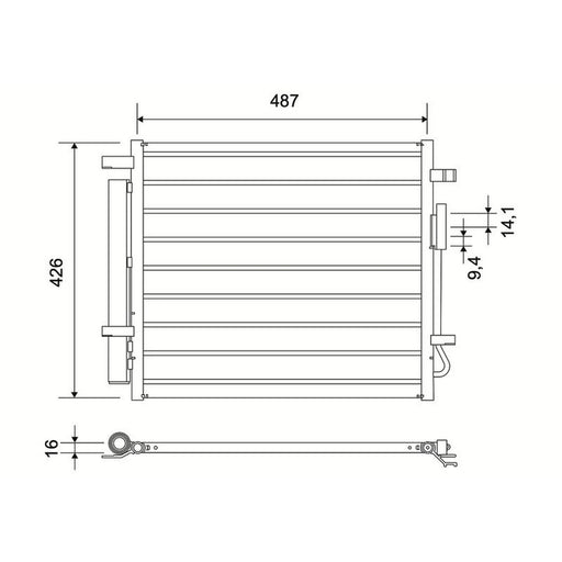 Valeo Air Conditioning Condenser 822833