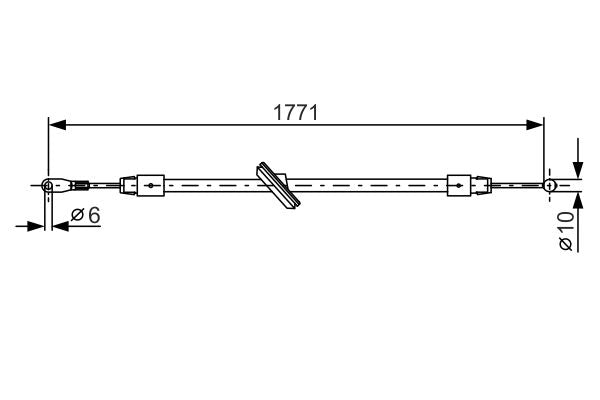 Bosch Handbrake Cable 1987482030