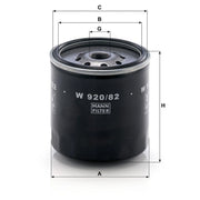 MANN-FILTER Engine Oil Filter W 920/82