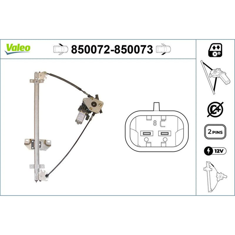 Valeo Electric Window Regulator Lifter Left Front 850072