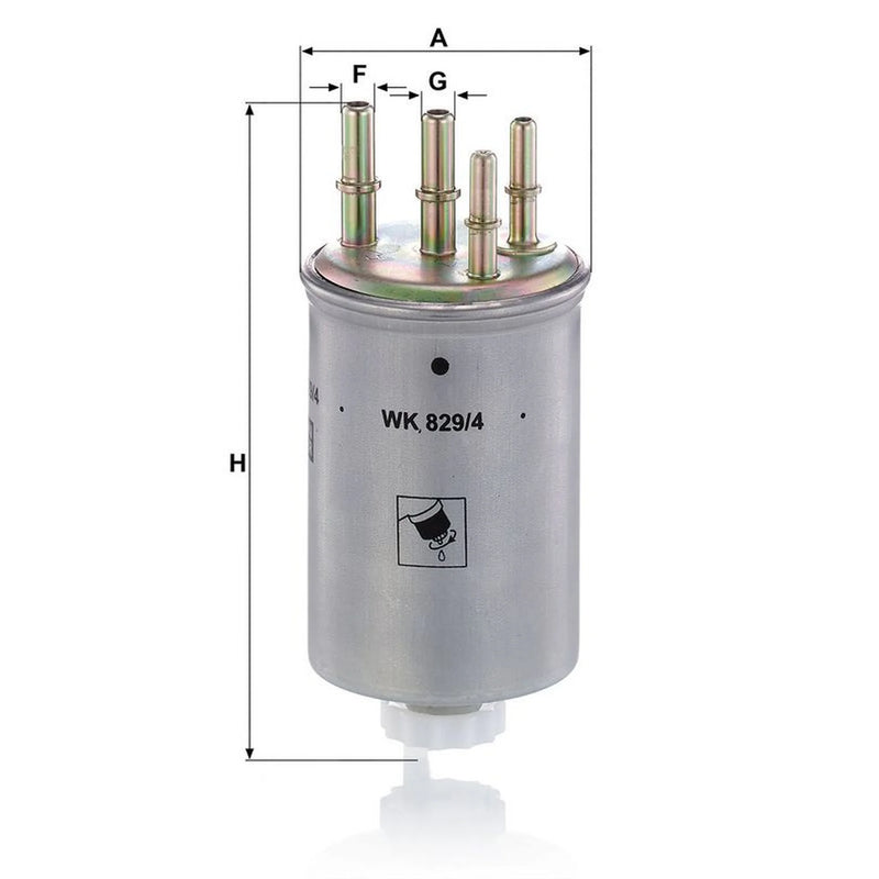MANN-FILTER Fuel Filter Element WK 829/4