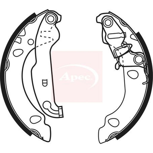 Apec Brake Shoe Set Axle Kit SHU636