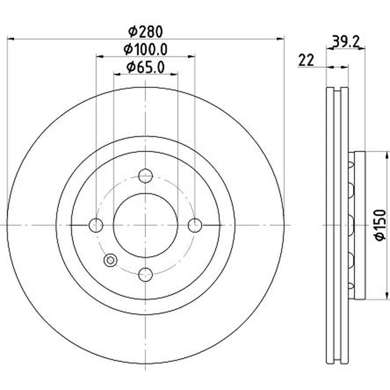 DON 2 x Externally Vented Front Brake Discs PCD14342-x2