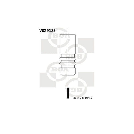 BGA Engine Intake Valve 33mm Head V029185
